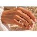 Diamantring Rosegold 585 14K Brillant 0.03ct Verlobungsring