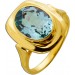 Aquamarin Ring Gold 585 14K hellblauer Aquamarin 4.2ct Antikschmuck