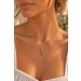 Diamant Anhänger Gold 585 14K grüner Smaragd Brillanten 0.16ct