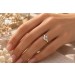 Brillantring Gold 585 14 K champagnerfarbener Brillant 1ct