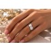 Brillantring Weißgold 375 9K Brillanten 0.15ct Antikschmuck
