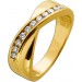 Brillantring Gold 375 9K Brillanten 0.33ct Antikschmuck