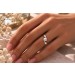Perlenring Weißgold 585 14K Akoyaperle 5.5mm Antikschmuck