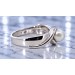 Perlenring Weißgold 585 14K Akoyaperle 5.5mm Antikschmuck