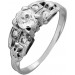 Diamantring Weißgold 585 14K Diamanten 0.88ct Antikschmuck
