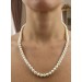 Perlenkette 80cm japanische Akoyaperlen 6mm Silber 925