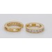 Creolen Gelbgold 333 8 Karat 16 weiße Zirkonia