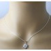 Anhänger Schneeflocke Silber 925 Aquamarine und Brillant Synthesen