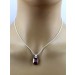 Anhänger Silber 925 Granat und Diamant Synthesen Edelstein Look 