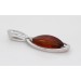 Bernstein Anhänger Sterling Silber 925 cognac brauner Edelstein
