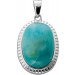 Larimar Anhänger Silber 925 hellblauer Edelstein 14.7ct