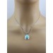 Larimar Anhänger Silber 925 hellblauer Edelstein 14.7ct