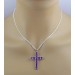Kreuz Anhänger Silber 925 nat. Amethyst Edelsteine 7.15ct
