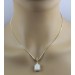 Opal Anhänger Silber vergoldet nat Opal 1,5ct. weiße synth. Zirkonia 0.47ct