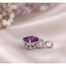 Amethyst Anhänger Silber 925 nat. brasilianischer Amethyst 1.8ct nat. Zirkon