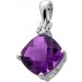 Amethyst Anhänger Silber 925 nat. brasilianischer Amethyst 1.8ct nat. Zirkon