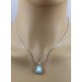 Larimar Anhänger Silber 925 hellblaue Blautopase blauer Edelstein 