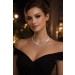 Riviere Collier Sterling Silber 925 weiße Zirkonia 