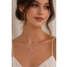 Topas Kette Sterling Silber 925 lila Amethyst Natur Edelsteine