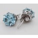 Blautopas Ohrringe Sterling Silber 925 blaue Solitär Edelsteine