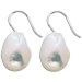 Damen Perlen Ohrringe Ohrhänger Silber 925 Barocke Weisse Süßwasserzuchtperle_01