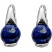 Ohrringe Ohrhänger T-Y Sterling Silber 925 rhodiniert blauer Lapislazuli