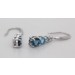 Ohrhänger Silber 925 blaue Topase rhodiniert poliert