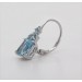Ohrringe Silber925 8 Blautopas Edelsteine