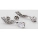 Ohrhänger Silber 925 rhodiniert 22 Diamant Brillant Synthesen 