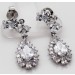 Ohrhänger Silber 925 rhodiniert 52 Brillant Diamant Synthesen 4,90ct.