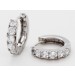 Creolen Silber 925 weiße Brillant Synthesen ca. 1,45ct. rhodiniert 