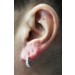 Creolen Silber 925 weiße Brillant Synthesen ca. 1,45ct. rhodiniert 