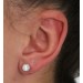 Ohrstecker Silber 925 rhodiniert 2 Zirkonia im Brillant Look