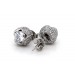 Ohrstecker Silber 925 2 Diamant Synthesen 72 weisse Zirkonia