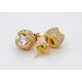 Blueten Ohrstecker Silber 925 Gelb vergoldet funkelnd