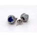 Ohrstecker Silber 925 2 blaue Saphir Synthesen 72 Blautopas Synthesen