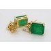 Ohrstecker Silber 925 Vergoldet grüne weisse Zirkonia