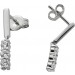 Ohrstecker Silber 925 6 weiße Zirkonia Steine Brillantlook