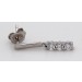 Ohrstecker Silber 925 6 weiße Zirkonia Steine Brillantlook