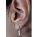 Ohrstecker Silber 925 6 weiße Zirkonia Steine Brillantlook