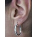 Creolen Silber 925 klare Zirkonia Diamantlook