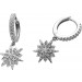  Creolen Stern Silber 925 Klapp-Scharnier Brillantlook