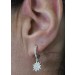  Creolen Stern Silber 925 Klapp-Scharnier Brillantlook