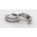 Creolen Silber 925 klare Zirkonia Steine Diamantlook