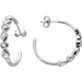 Ohrstecker Halbcreolen Silber 925 weisse Zirkonia Diamantlook  