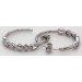 Ohrstecker Halbcreolen Silber 925 weisse Zirkonia Diamantlook  
