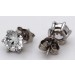 Solitär Ohrstecker Sterling Silber 925 weiße Zirkonia Steine