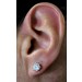Solitär Ohrstecker Sterling Silber 925 weiße Zirkonia Steine