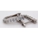 Ohrringe Creolen Sterling Silber 925 weiße Zirkonia Steine  