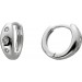 Creolen Sterling Silber 925 6 weiße Zirkonia Brillantlook